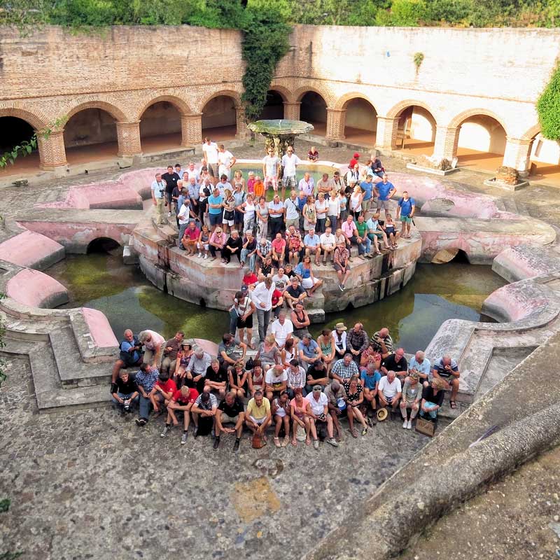 A group havinf fun ash La Antigua Gutemala during their Incentive Travel Experience.