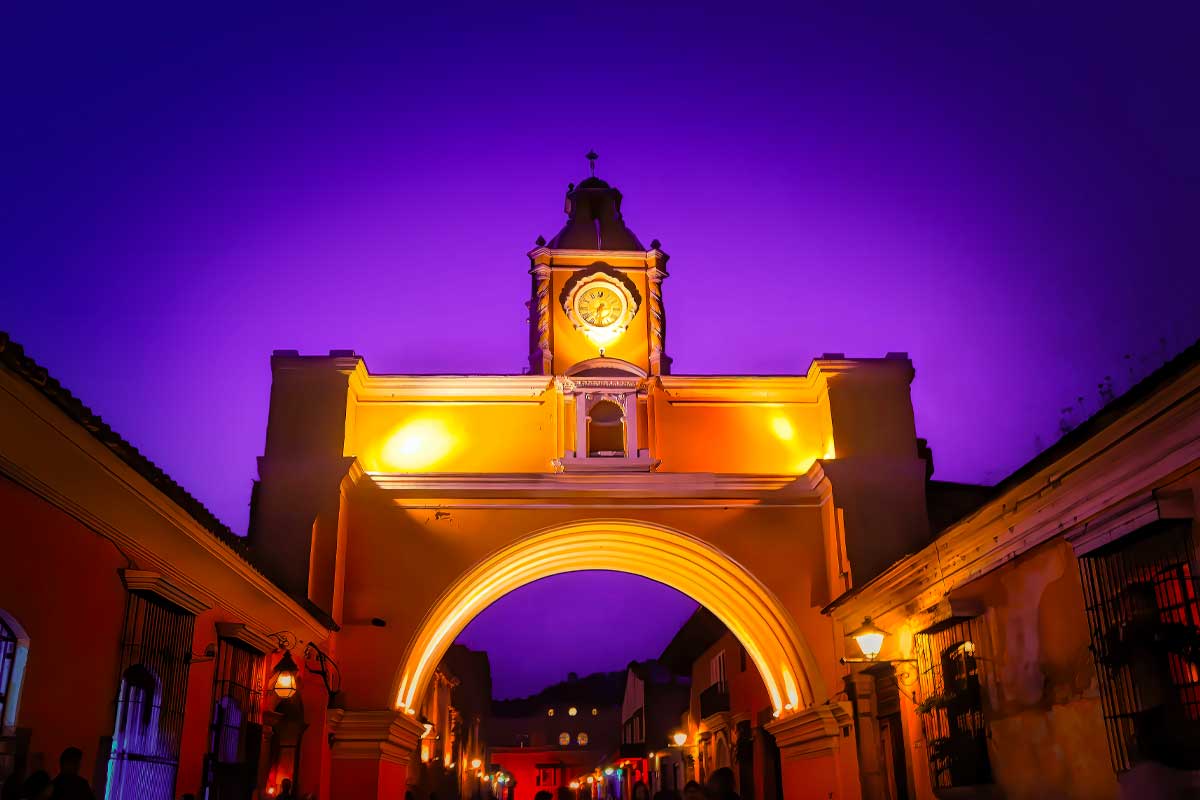 Calle del Arco in Antigua Guatemala, a UNESCO Site